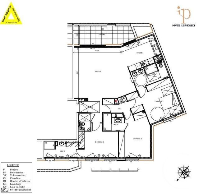 Appartement F4 &agrave; vendre - 4 pi&egrave;ces - 118,77 m2 - La Varenne St Hilaire - 94 - ILE-DE-FRANCE